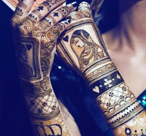 A Game of Cards Bridal Mehndi for Full Hands