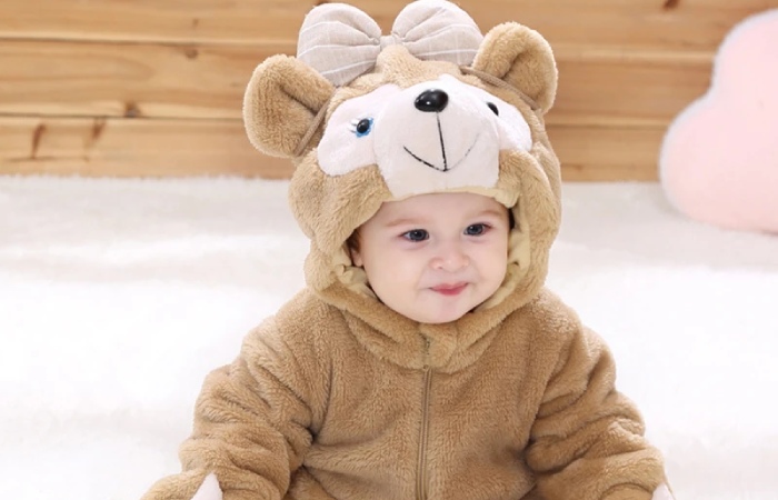 How To Order Thesparkshop.in:Product Bear Design Long Sleeve Baby Jumpsuit?